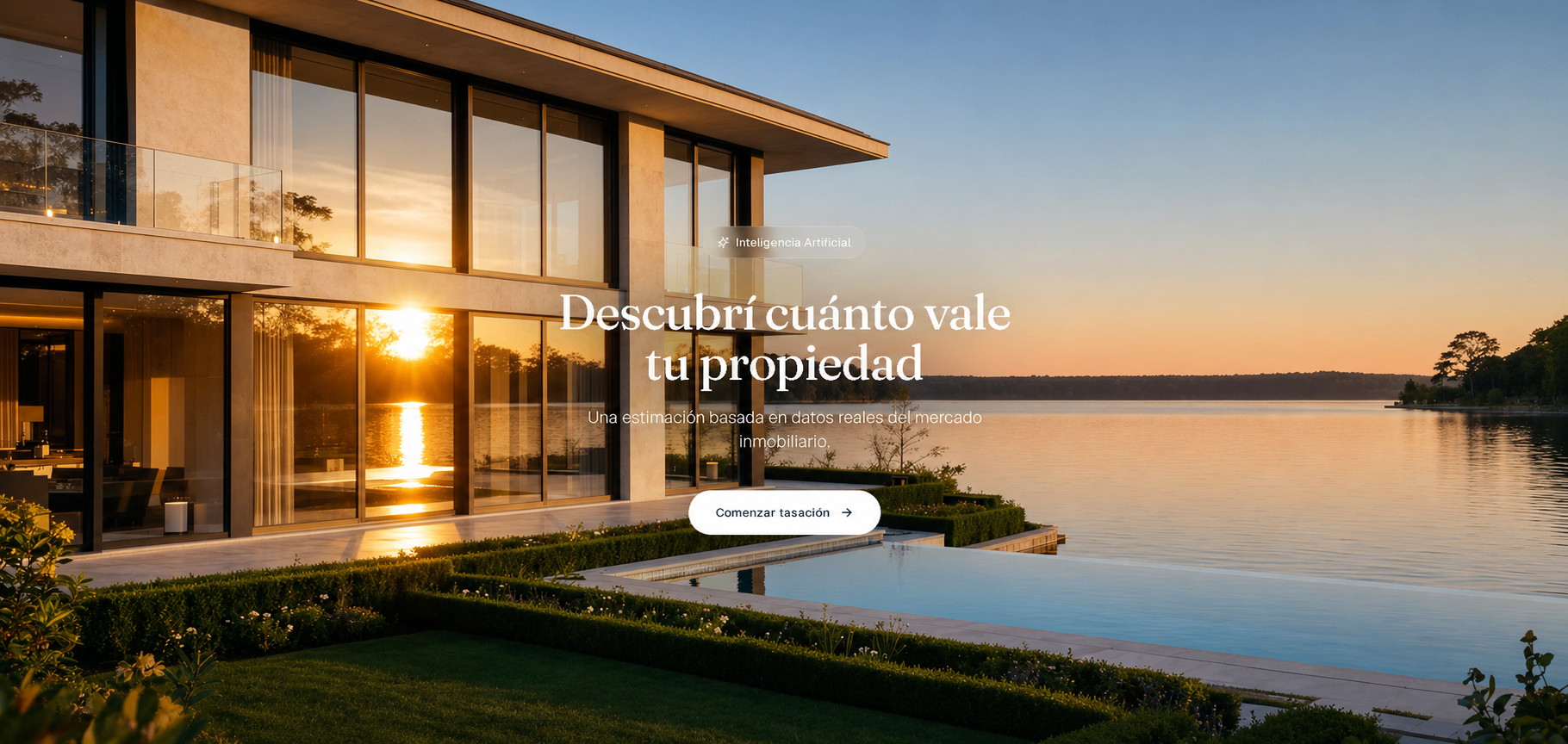 Pantalla del tasador IA público de Posse para estimar el valor de una propiedad